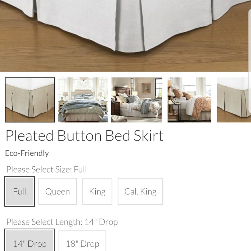 New without tags Pottery Barn bedskirt
